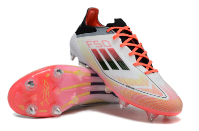 Adidas F50 Elite SG Low-Tops Soccer Cleats - White/Red/Yellow/Black