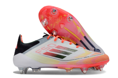 Adidas F50 Elite SG Low-Tops Soccer Cleats - White/Red/Yellow/Black
