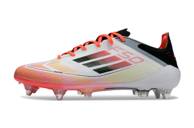 Adidas F50 Elite SG Low-Tops Soccer Cleats - White/Red/Yellow/Black