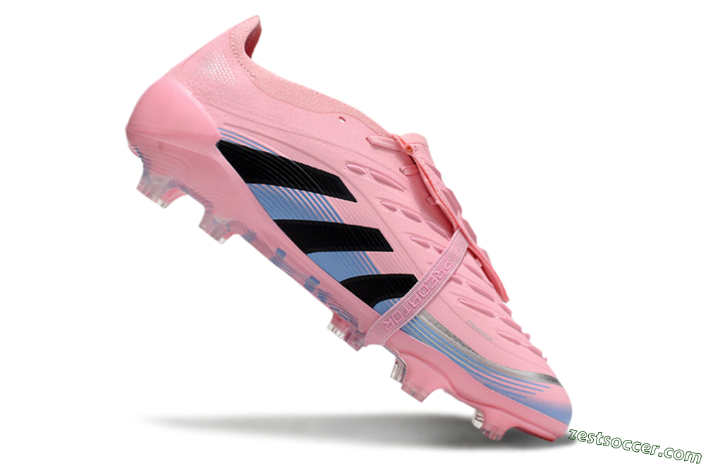 Adidas Predator Elite 25 Foldover Tongue FG Low-Tops Soccer Cleats - Pink/Black/Blue 4