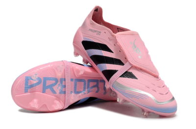 Adidas Predator Elite 25 Foldover Tongue FG Low-Tops Soccer Cleats - Pink/Black/Blue