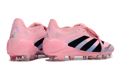 Adidas Predator Elite 25 Foldover Tongue FG Low-Tops Soccer Cleats - Pink/Black/Blue