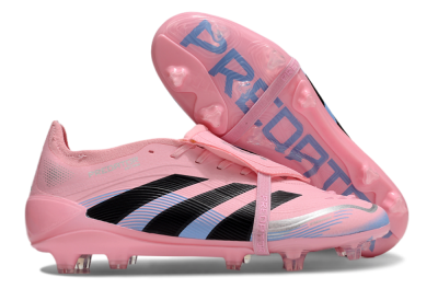 Adidas Predator Elite 25 Foldover Tongue FG Low-Tops Soccer Cleats - Pink/Black/Blue
