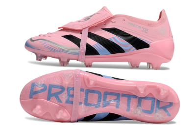 Adidas Predator Elite 25 Foldover Tongue FG Low-Tops Soccer Cleats - Pink/Black/Blue