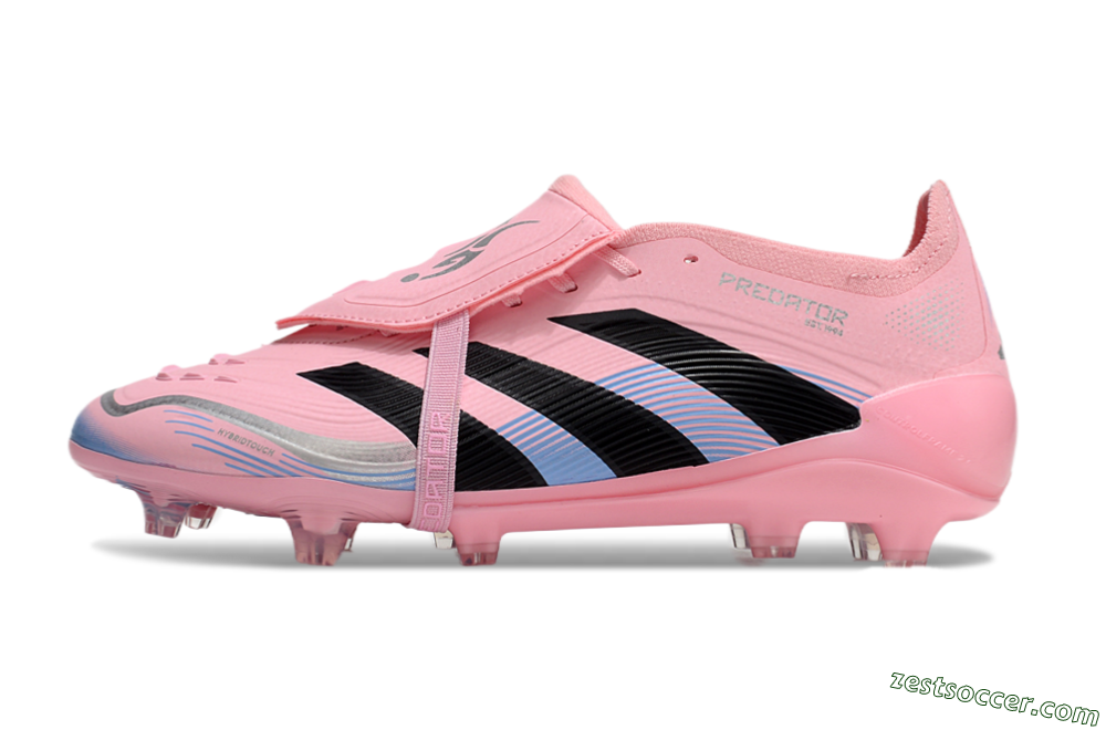 Adidas Predator Elite 25 Foldover Tongue FG Low-Tops Soccer Cleats - Pink/Black/Blue 2