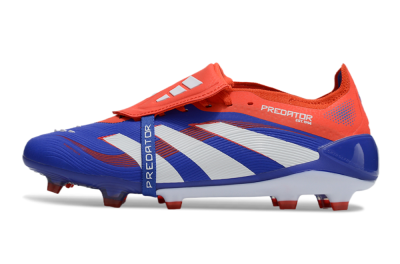 Adidas Predator Elite 25 Foldover Tongue FG Low-Tops Soccer Cleats - Blue/White/Red