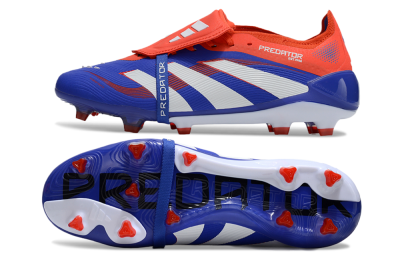 Adidas Predator Elite 25 Foldover Tongue FG Low-Tops Soccer Cleats - Blue/White/Red