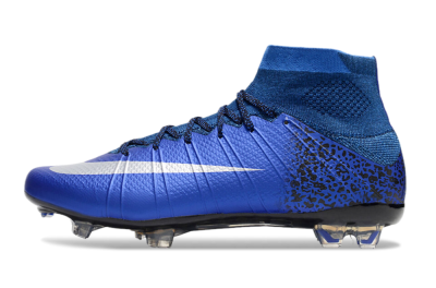 Nike Mercurial Superfly 4 CR7 FG High-Tops Soccer Cleats - Blue/White/Black