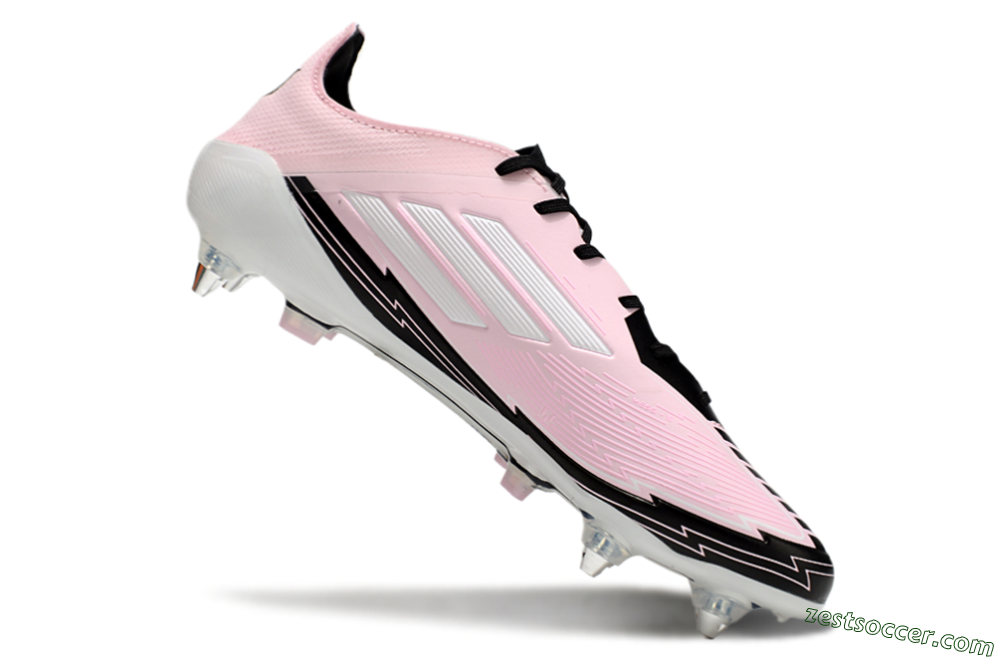 Messi x Adidas F50 Elite SG Low-Tops Soccer Cleats - Pink/White/Black 4