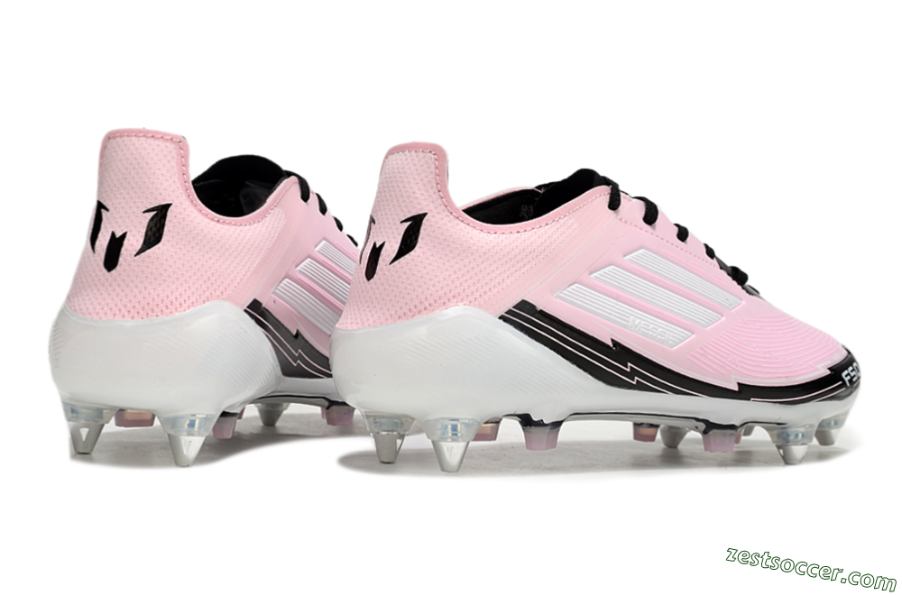 Messi x Adidas F50 Elite SG Low-Tops Soccer Cleats - Pink/White/Black 6