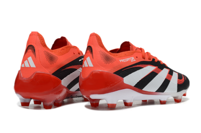 Adidas Predator 25 Elite FG Low-Tops Soccer Cleats - Black/White/Red