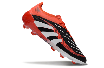 Adidas Predator 25 Elite FG Low-Tops Soccer Cleats - Black/White/Red