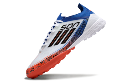Adidas F50 Elite TF Low-Tops Soccer Shoes - White/Black/Blue/Red
