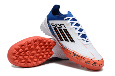 Adidas F50 Elite TF Low-Tops Soccer Shoes - White/Black/Blue/Red