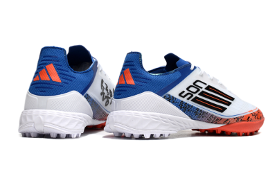 Adidas F50 Elite TF Low-Tops Soccer Shoes - White/Black/Blue/Red