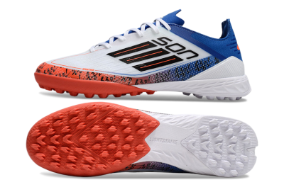 Adidas F50 Elite TF Low-Tops Soccer Shoes - White/Black/Blue/Red