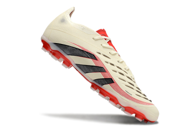Adidas Predator 25+ Elite AG Low-Tops Soccer Cleats - Beige/Red/Black