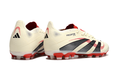 Adidas Predator 25+ Elite AG Low-Tops Soccer Cleats - Beige/Red/Black