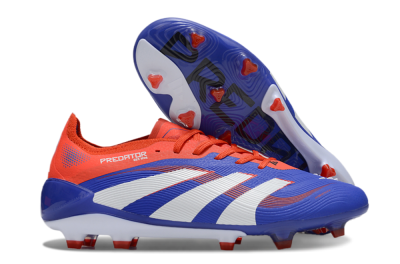 Adidas Predator 25 Elite FG Low-Tops Soccer Cleats - Blue/White/Red
