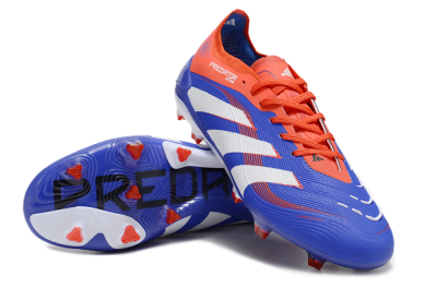 Adidas Predator 25 Elite FG Low-Tops Soccer Cleats - Blue/White/Red
