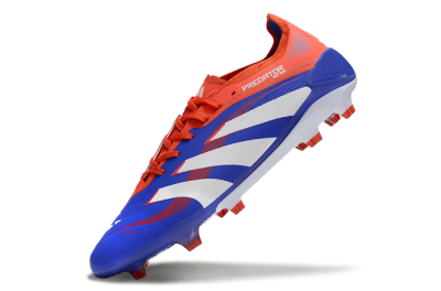 Adidas Predator 25 Elite FG Low-Tops Soccer Cleats - Blue/White/Red