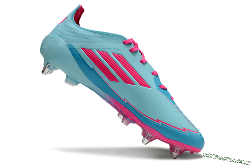 Messi x Adidas F50 Elite SG Low-Tops Soccer Cleats - Jade/Blue/Red 4