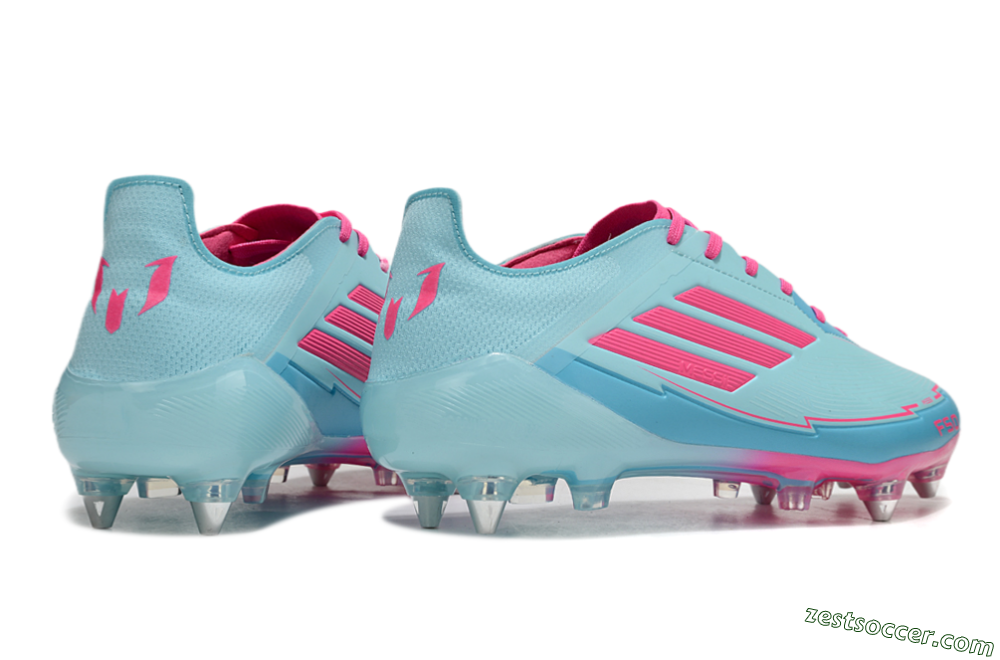 Messi x Adidas F50 Elite SG Low-Tops Soccer Cleats - Jade/Blue/Red 6