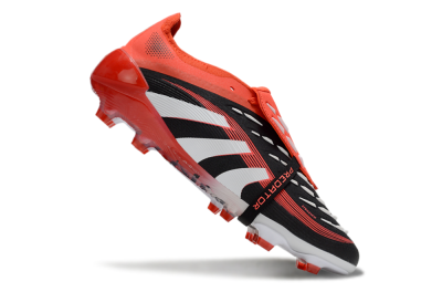 Adidas Predator Elite 25 Foldover Tongue FG Low-Tops Soccer Cleats - Black/White/Red
