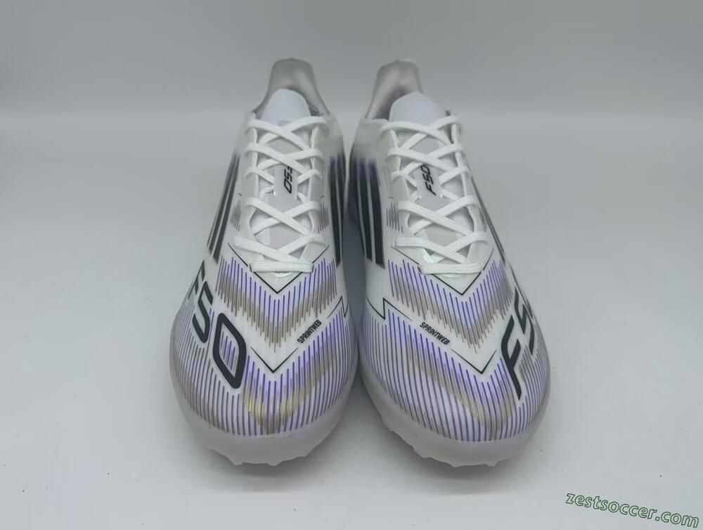 Adidas F50 Pro TF Low-Tops Soccer Shoes - White/Black/Yellow