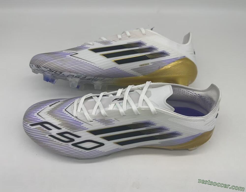 Adidas F50 Elite FG Low-Tops Soccer Cleats - White/Black/Yellow