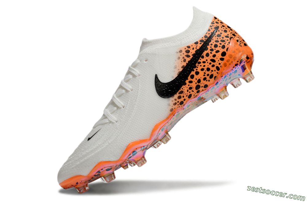 Nike Phantom Luna Elite AG Low-Tops Soccer Cleats - White/Orange/Black 5