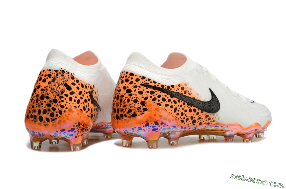 Nike Phantom Luna Elite AG Low-Tops Soccer Cleats - White/Orange/Black 6