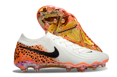 Nike Phantom Luna Elite AG Low-Tops Soccer Cleats - White/Orange/Black