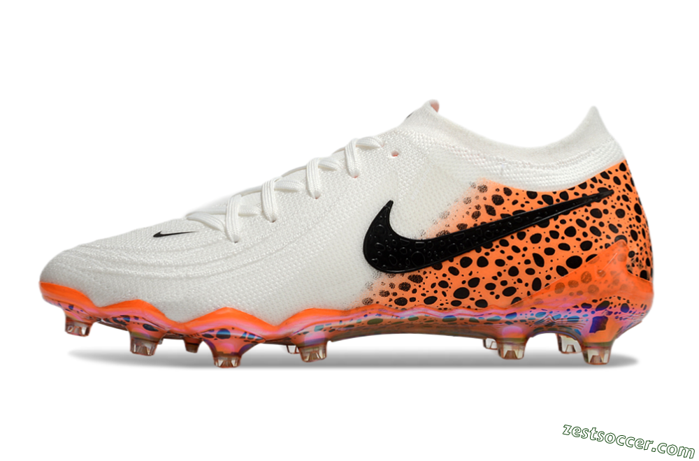 Nike Phantom Luna Elite AG Low-Tops Soccer Cleats - White/Orange/Black 2