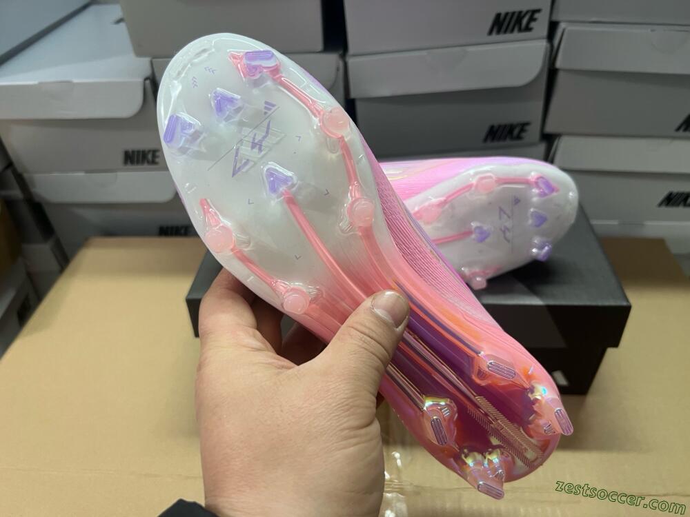 Adidas F50 Elite Laceless FG Low-Tops Soccer Cleats - White/Pink/Gold
