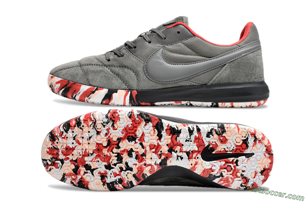 Nike Premier 2 Sala IC Low-Tops Soccer Shoes - Grey/Black/Red 1