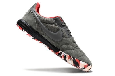 Nike Premier 2 Sala IC Low-Tops Soccer Shoes - Grey/Black/Red