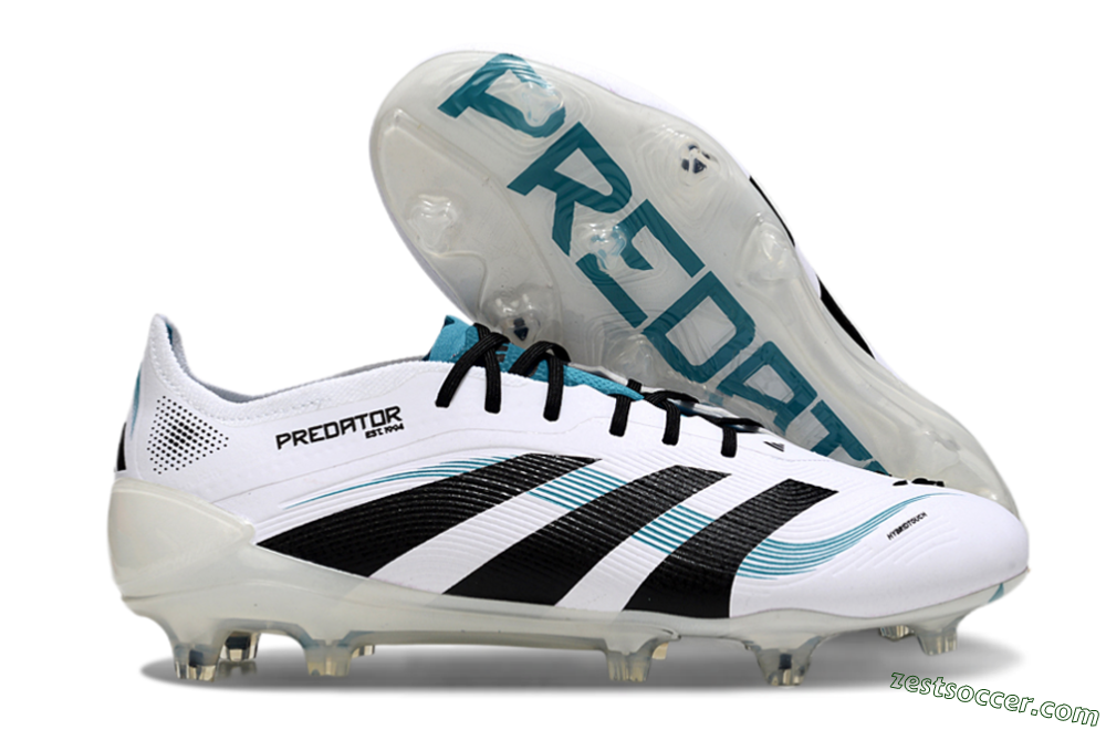 Adidas Predator Elite 25 FG Low-Tops Soccer Cleats - White/Blue/Black 0