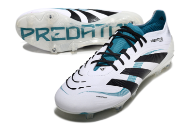 Adidas Predator Elite 25 FG Low-Tops Soccer Cleats - White/Blue/Black