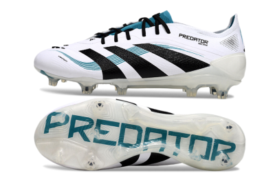 Adidas Predator Elite 25 FG Low-Tops Soccer Cleats - White/Blue/Black