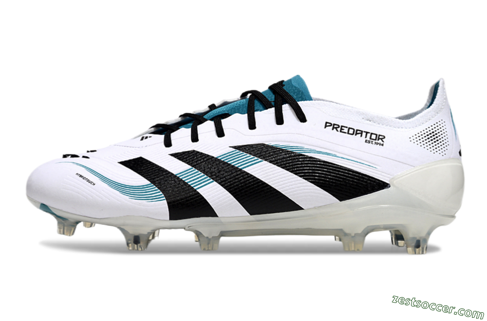 Adidas Predator Elite 25 FG Low-Tops Soccer Cleats - White/Blue/Black 2