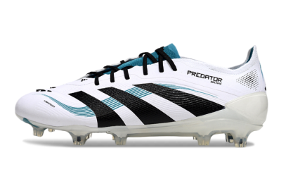 Adidas Predator Elite 25 FG Low-Tops Soccer Cleats - White/Blue/Black