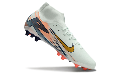 Nike Air Zoom Mercurial Superfly 10 Academy AG High-Tops Soccer Cleats - Jade/Gold/Pink
