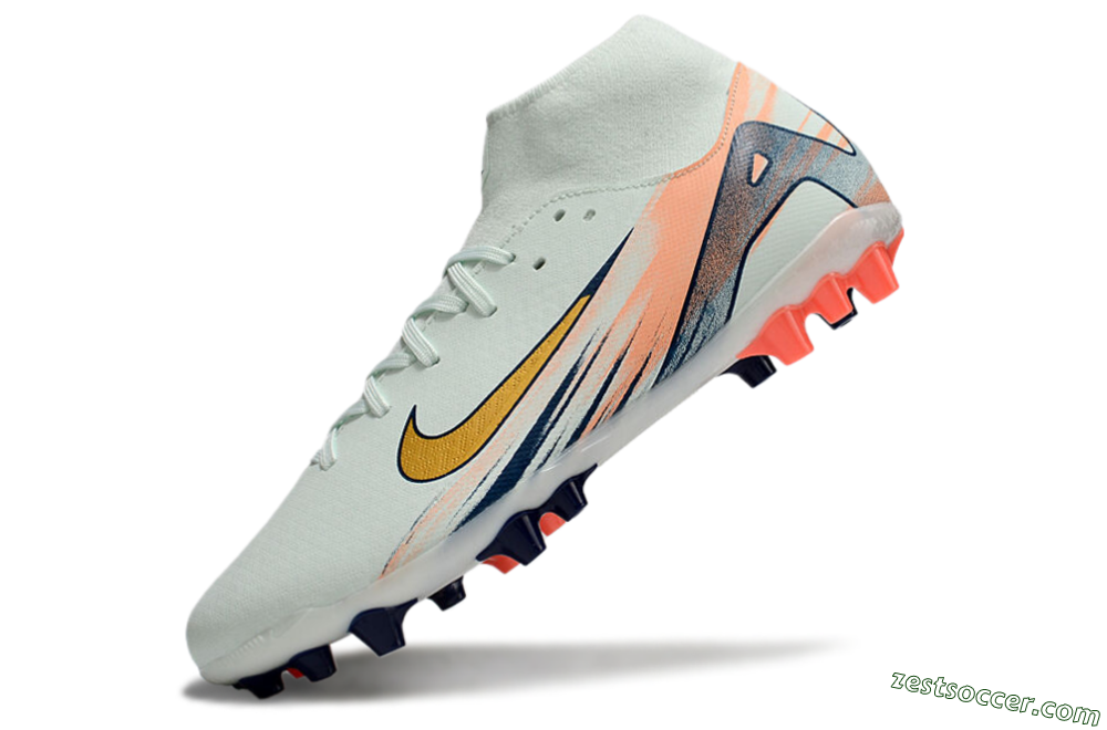 Nike Air Zoom Mercurial Superfly 10 Academy AG High-Tops Soccer Cleats - Jade/Gold/Pink 5