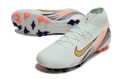 Nike Air Zoom Mercurial Superfly 10 Academy AG High-Tops Soccer Cleats - Jade/Gold/Pink