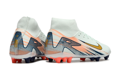 Nike Air Zoom Mercurial Superfly 10 Academy AG High-Tops Soccer Cleats - Jade/Gold/Pink