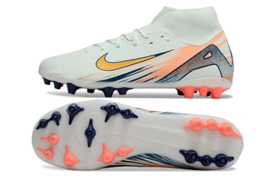 Nike Air Zoom Mercurial Superfly 10 Academy AG High-Tops Soccer Cleats - Jade/Gold/Pink