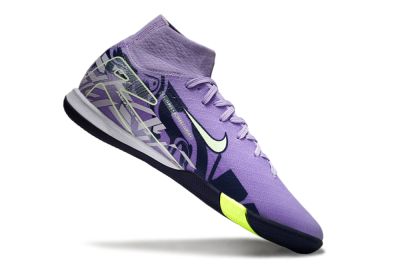Nike Air Zoom Mercurial Superfly 10 Elite IC High-Tops Soccer Shoes - Purple/Yellow/White