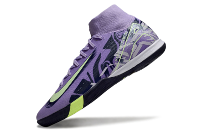 Nike Air Zoom Mercurial Superfly 10 Elite IC High-Tops Soccer Shoes - Purple/Yellow/White