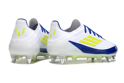 Adidas F50 Elite SG Low-Tops Soccer Cleats - White/Blue/Yellow